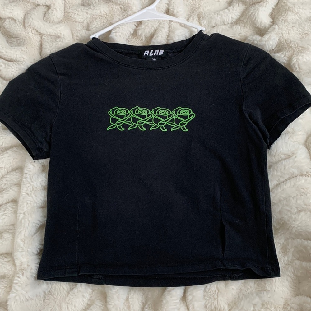 Green Flower Baby T